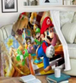 JETÉE MARIO BROS ET SES AMIS (COUVERTURE) 5 PIEDS X 6 PIEDS